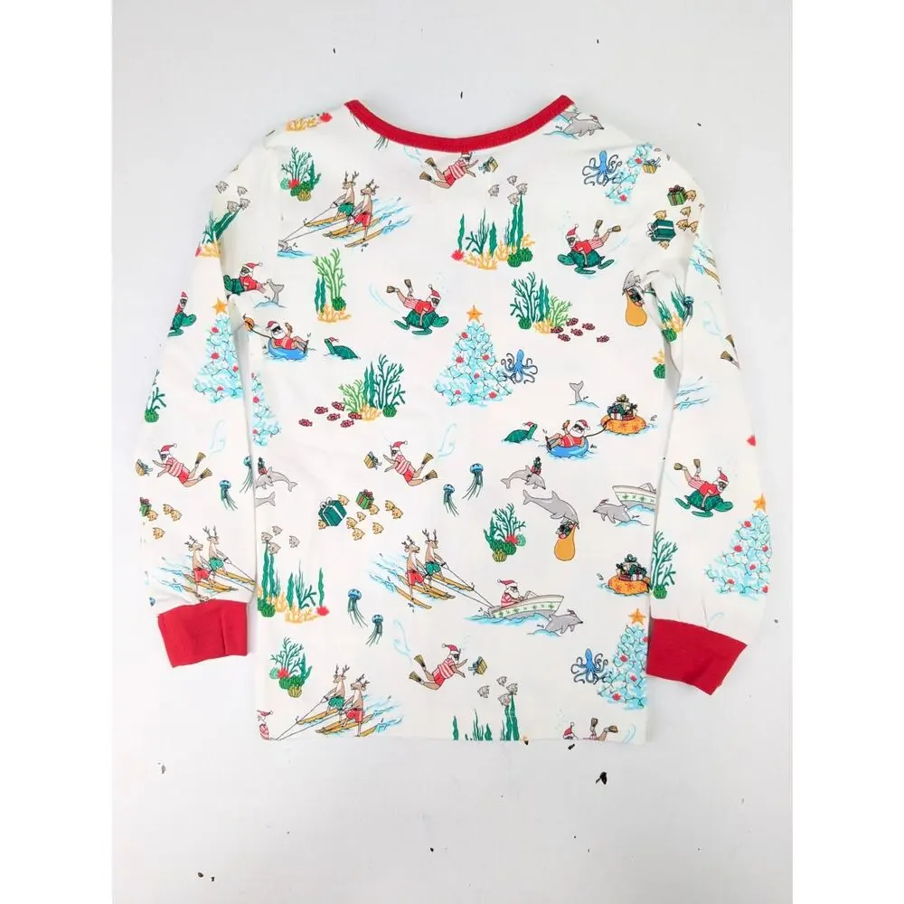 BedHead PJ's Youth 5T Ocean Life Santa Pajamas